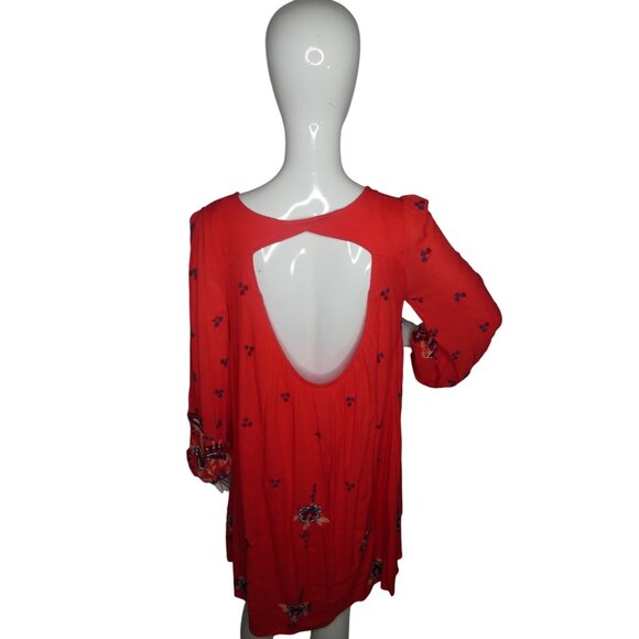 Free People RN66170 Women's Red Summer Dress Size SP - Picture 5 of 9
